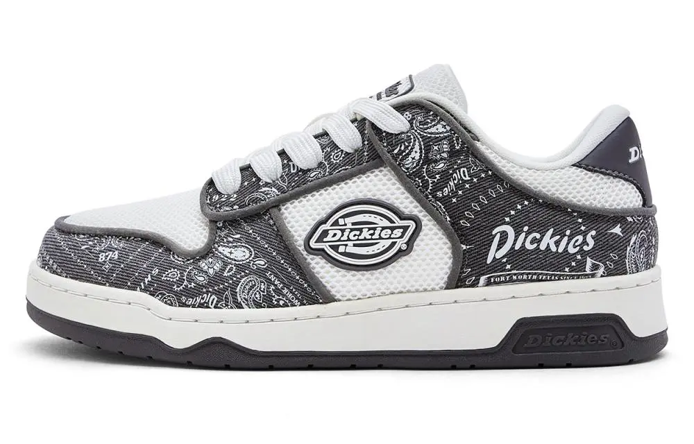 Dickies Low Top Skateboard Shoes Men's Dark Gray White