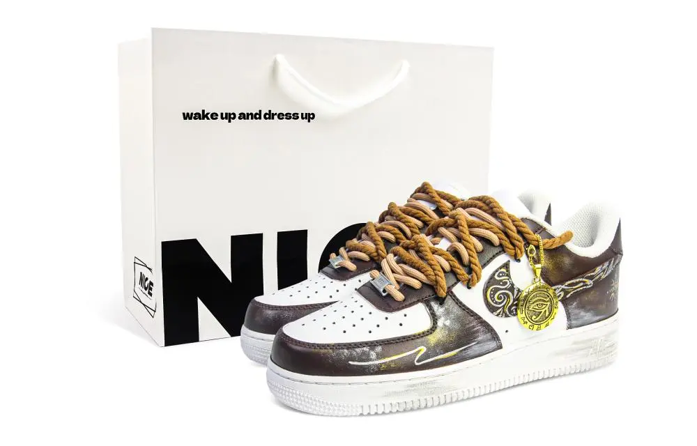 Nike Air Force 1 Abrasion Resistant Low Top Skateboard Shoes Unisex Bronze