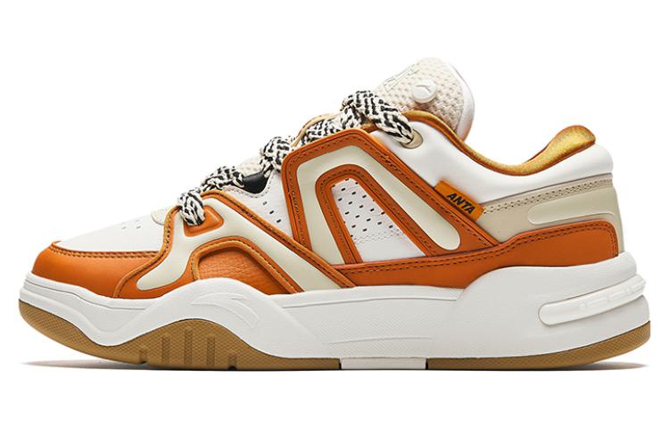 Anta AOJIE Anti-Slip Wear-Resistant Low-Top Skateboard Shoes Men's Orange
