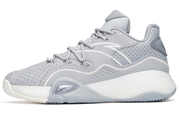 Anta A Flash Bubble 1.0 KT Low-Top Performance Basketball Shoes Men's Gray