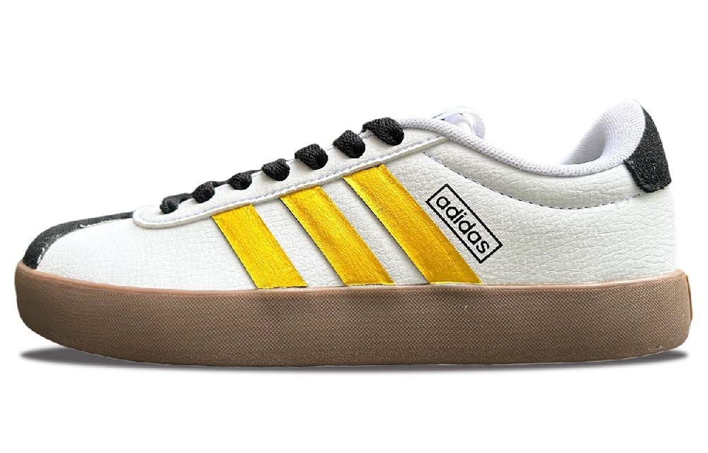 Adidas VL COURT 3.0 Coverage Abrasion Resistant Low Top Skateboard Shoes Unisex White