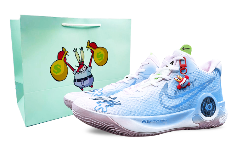 Nike KD Trey 5 IX IX Ep Ocean Collection Slip-Resistant Mid-Top Basketball Shoes Unisex Blue