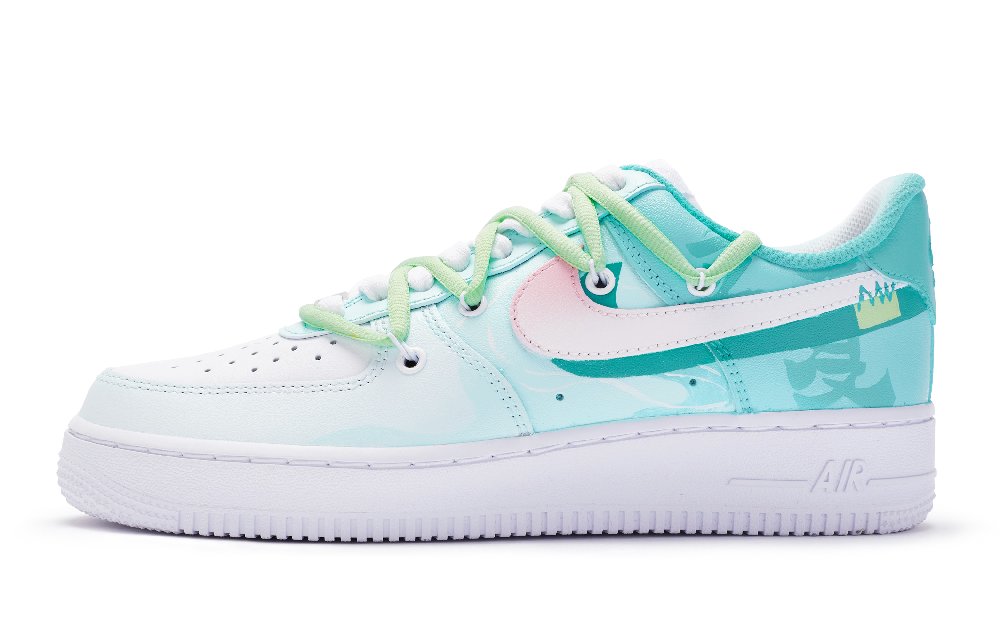 Nike Air Force 1 Skateboard Shoes Women's White Green Pink