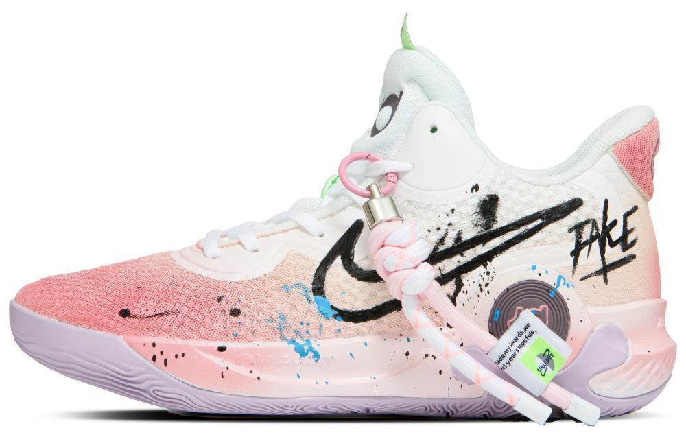 Nike KD Trey 5 IX Vintage Basketball Shoes Unisex Mid Top White/Pink/Black/Blue