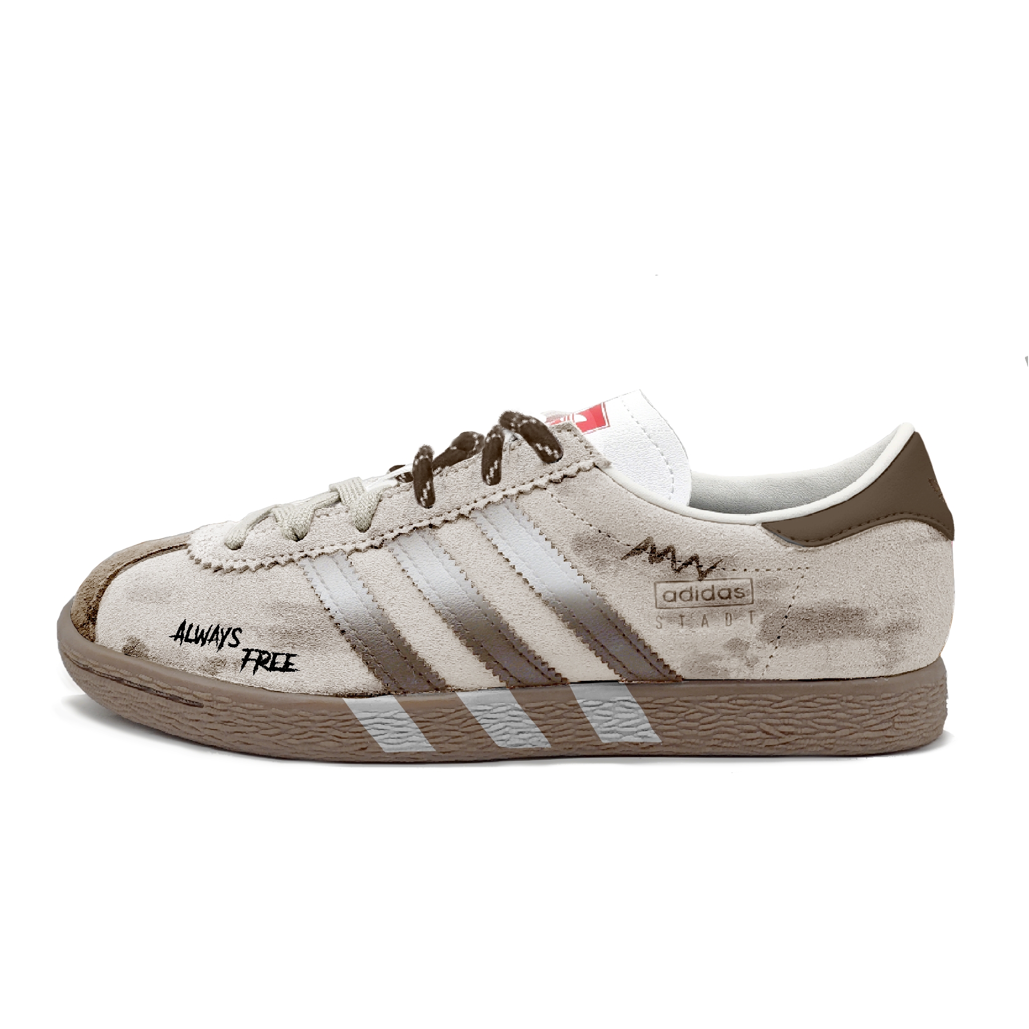 Adidas Originals Stadt Gravel Freedom Slip Resistant Low top Skateboard Shoes Unisex