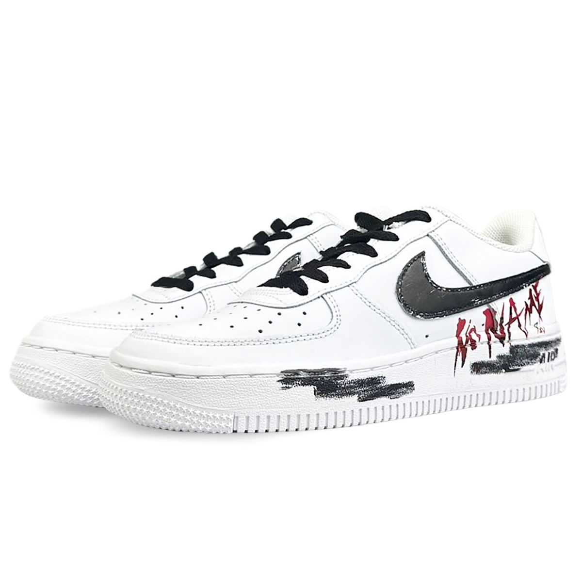 Nike Air Force 1 Slip-Resistant Cushioning Wear-Resistant Low-Top Skateboard Shoes Women's White Black Red купить в интернет-магазине Yoocart с быстрой доставкой по России.