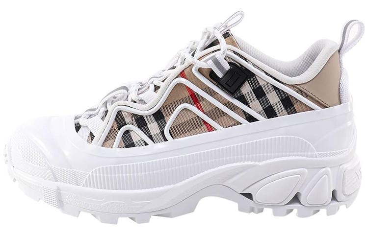 Burberry Anti Slip Wear Resistant Low Top Casual Shoes Women's White Brown