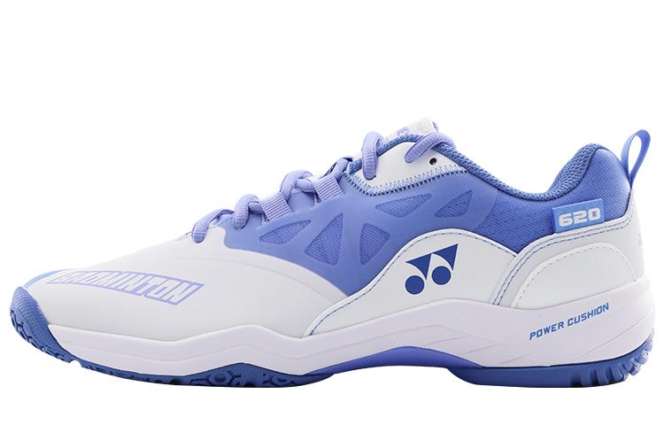 YONEX Cushioning Anti-Slip Wear-Resistant Breathable Lightweight Coverage Low-Top Badminton Shoes Unisex White Blue