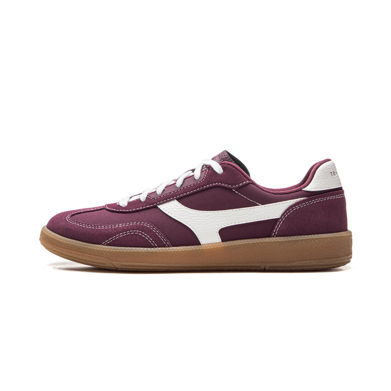 LiNing Yunchuan 2 Slip Resistant, Abrasion Resistant, Lightweight Low Top German Army Trainers Men's Dark Red Purple