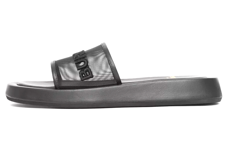 Burberry Embroidered Logo Slide Black Women's