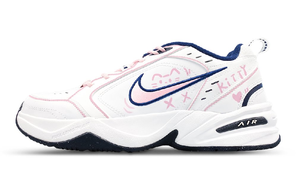 Nike Air Monarch 4 Low-Top Chunky Sneakers Unisex White Pink