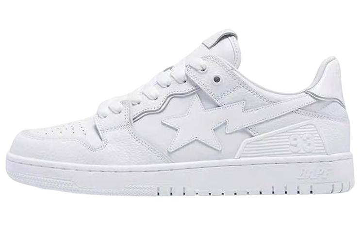 BAPE A BATHING APE Bape SK8 Sta Triple White Patent Leather Sta Logo