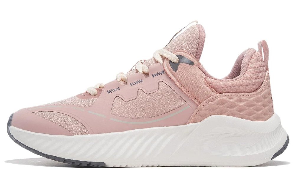 LiNing Cushioning Rebound Low-Top Sports Casual Shoes Women's Misty Rose Pink