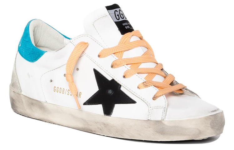 Golden Goose Super-Star Skateboard Shoes Women's Low-Top White Blue