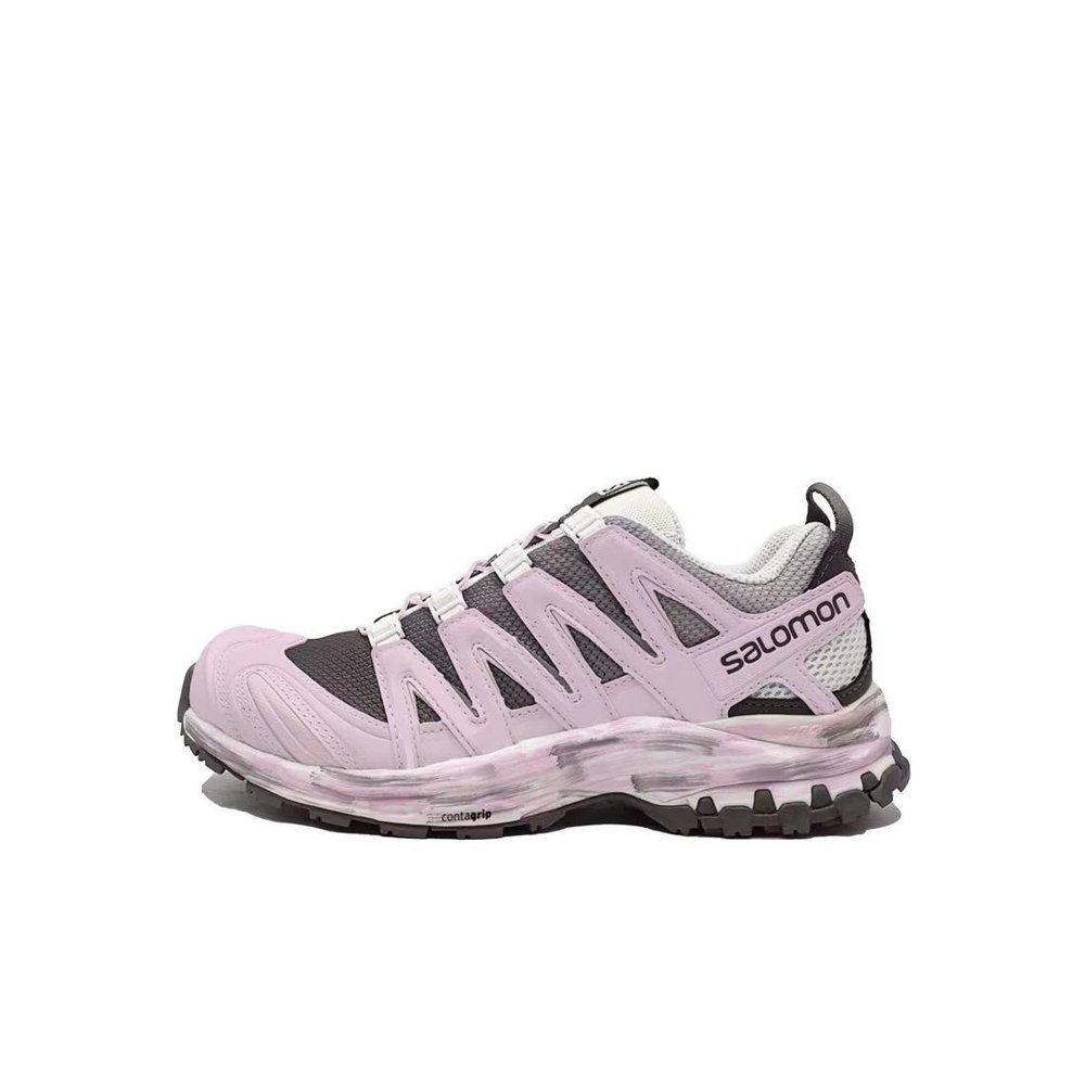 SALOMON XA Pro 3D ADV Anti Slip Wear Resistant Low Top Hiking Shoes Unisex Rose Pink