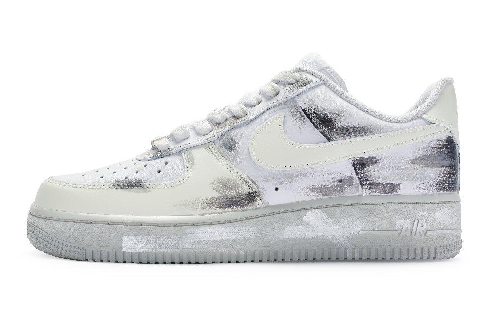 Nike Air Force 1 Low Top Skateboard Shoes GS White Gray