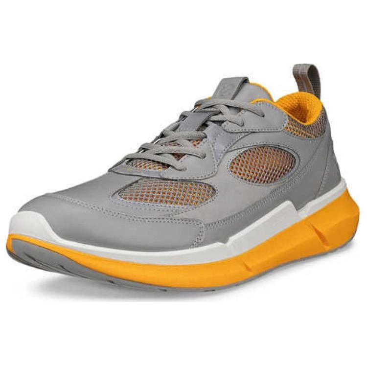 Ecco Walking 2.2 Low-Top Casual Shoes Men's Gray Orange