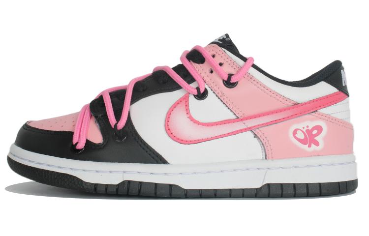 Nike Dunk Anti-Slip Wear-Resistant Low-Top Skateboard Shoes GS Black White