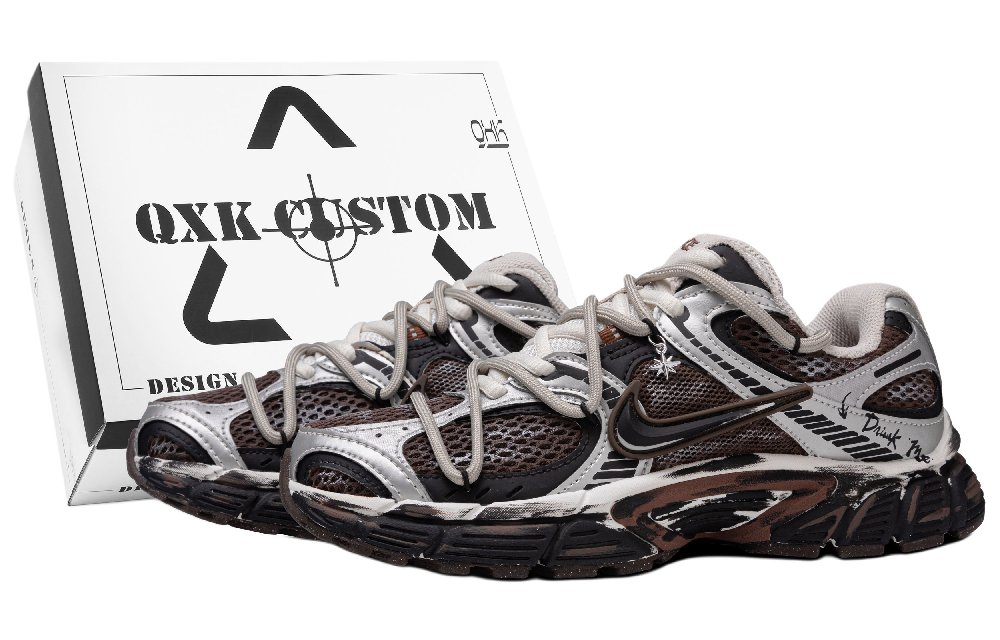 Nike V5 RNR Abrasion Resistant Low Top Running Shoes Women's Silver Brown