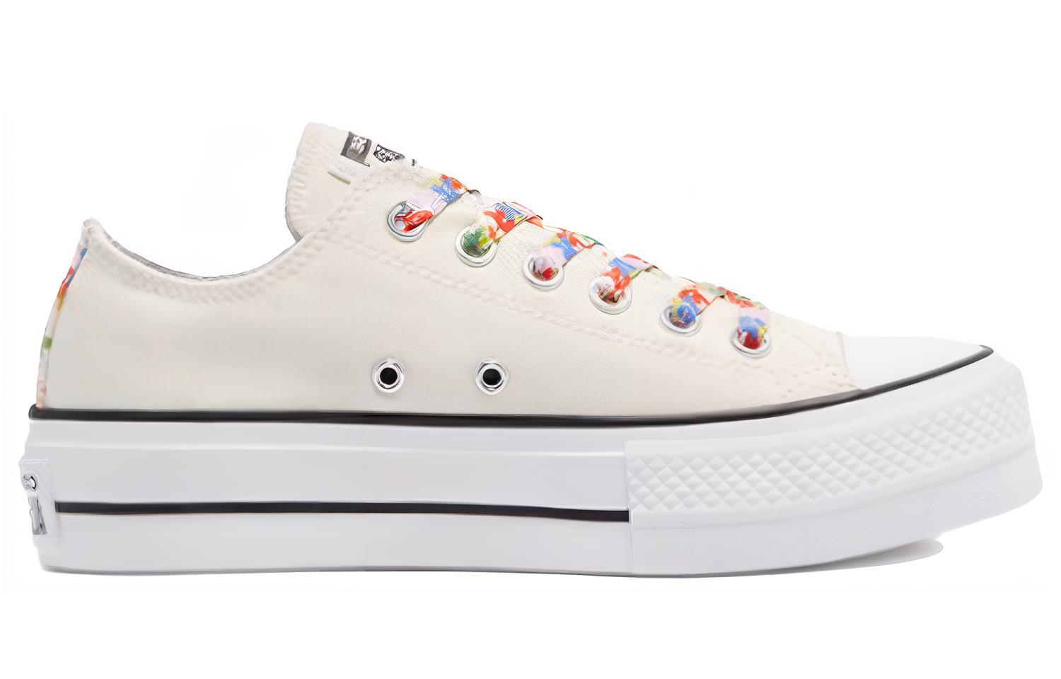 Converse Women's Chuck Taylor All Star Platform Low 'Floral Print Egret' Women's