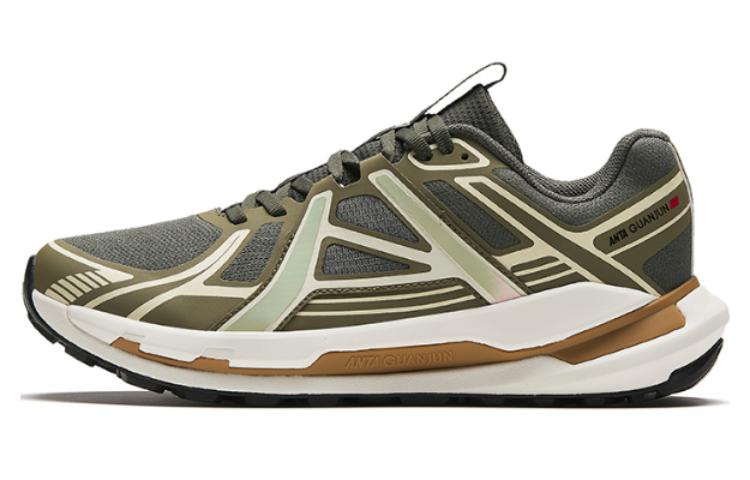 Anta Abrasion Resistant Low Top Running Shoes Men's Green