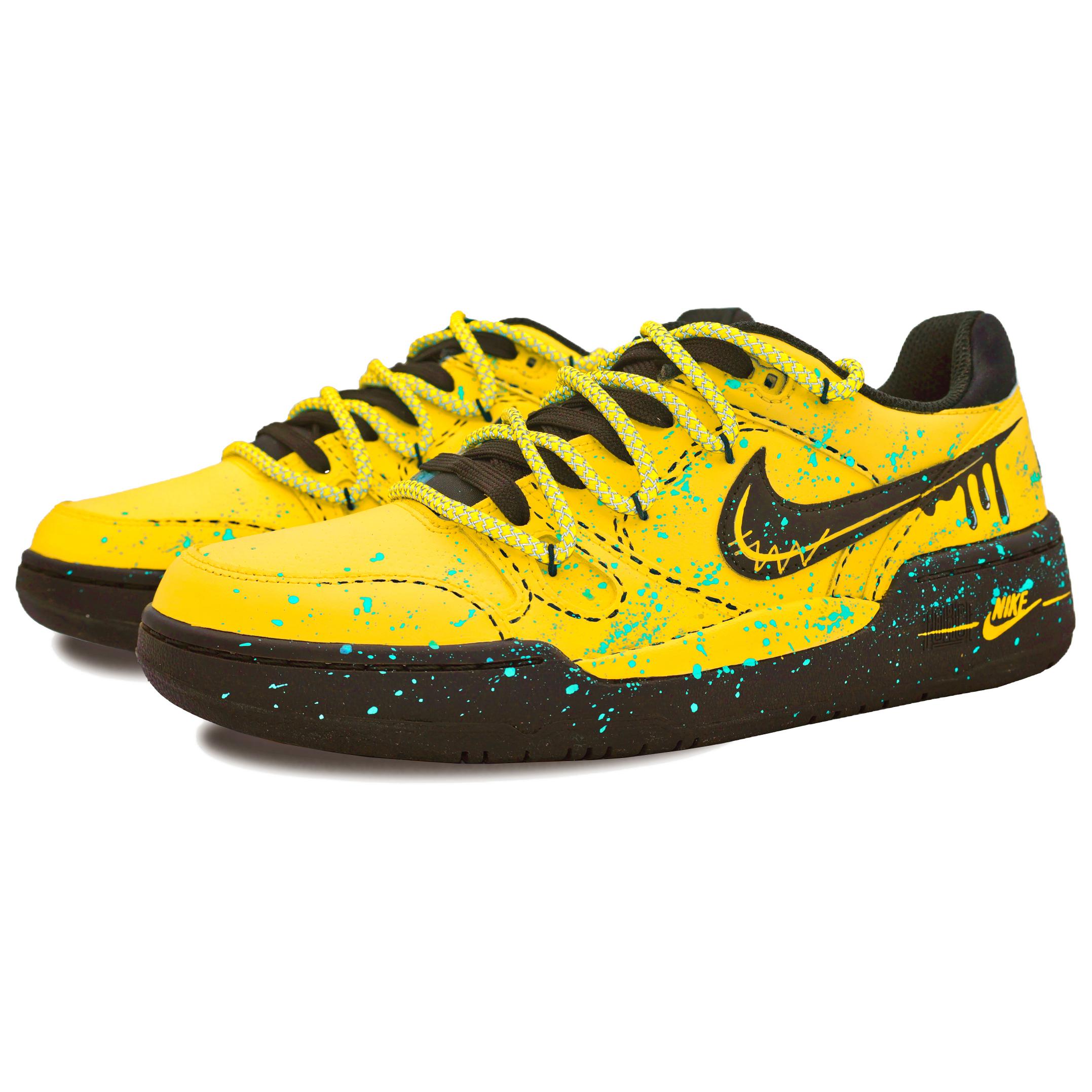 Nike Full Force Dark Night Iridescent Cushioning, Wear Resistant Low Top Skateboard Shoes Unisex Yellow купить в интернет-магазине Yoocart с быстрой доставкой по России.