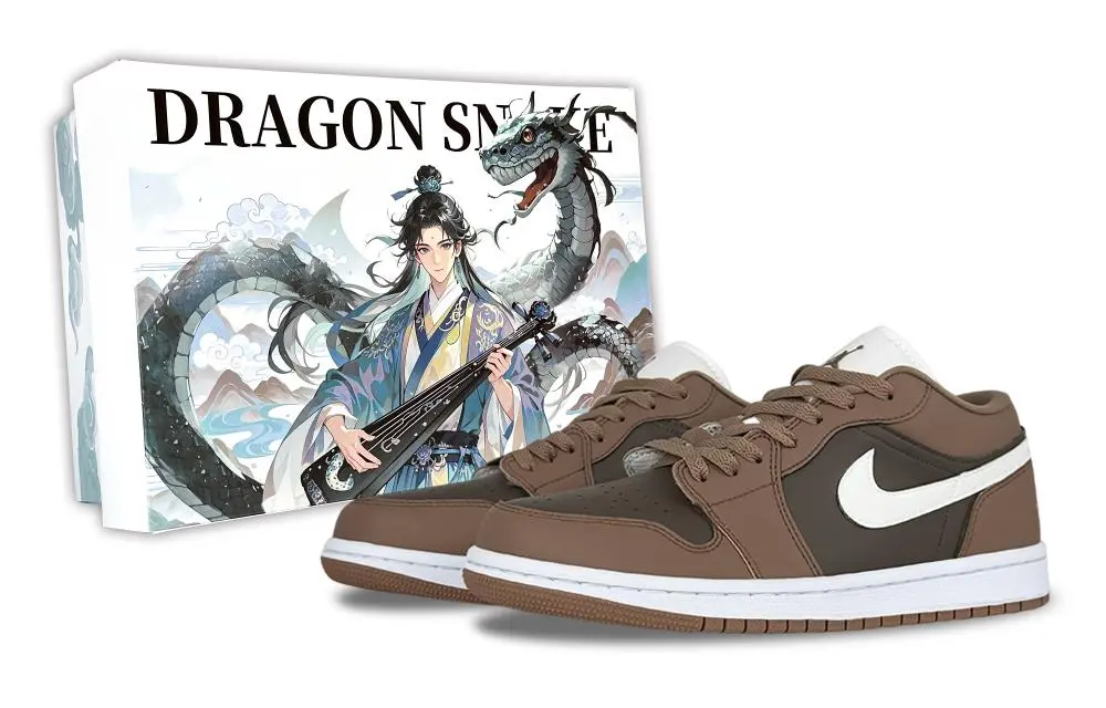 Jordan Air Jordan 1 Mocha, Box Abrasion Resistant Low top Vintage Basketball Shoes Unisex White Brown