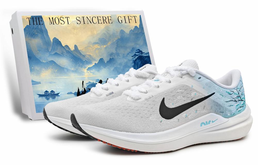 Nike Air Winflo 10 Low-Top Running Shoes Men's Blue White