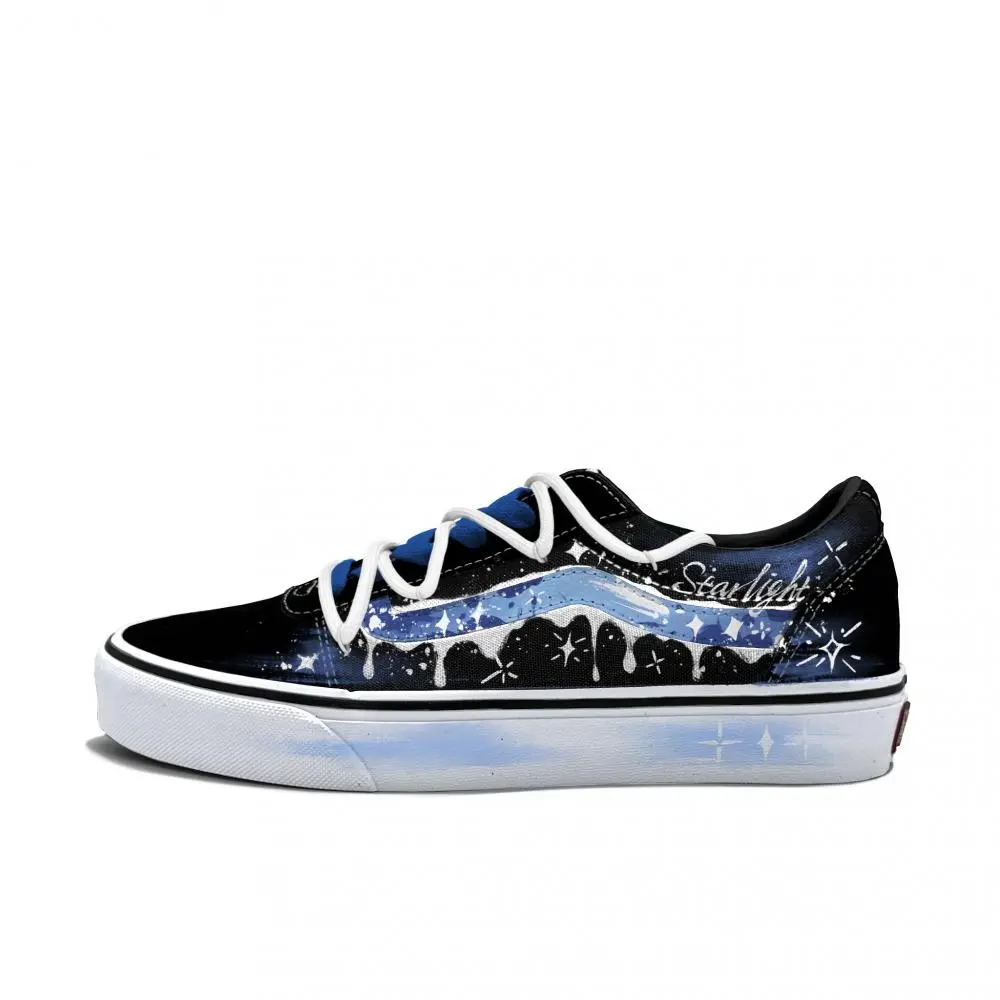 Vans Ward Abrasion Resistant Low Top Skateboard Shoes Men's Blue