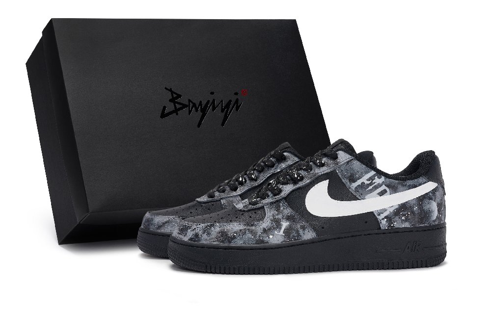 Nike Air Force 1 Skateboard Shoes Unisex Low-Top Black/White/Gray