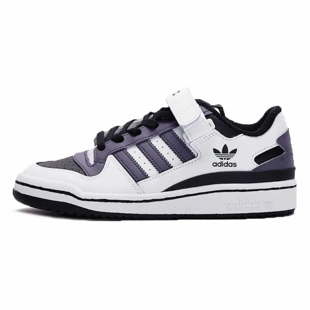 Adidas Originals FORUM Skateboard Shoes Unisex Low top White/Black/Purple