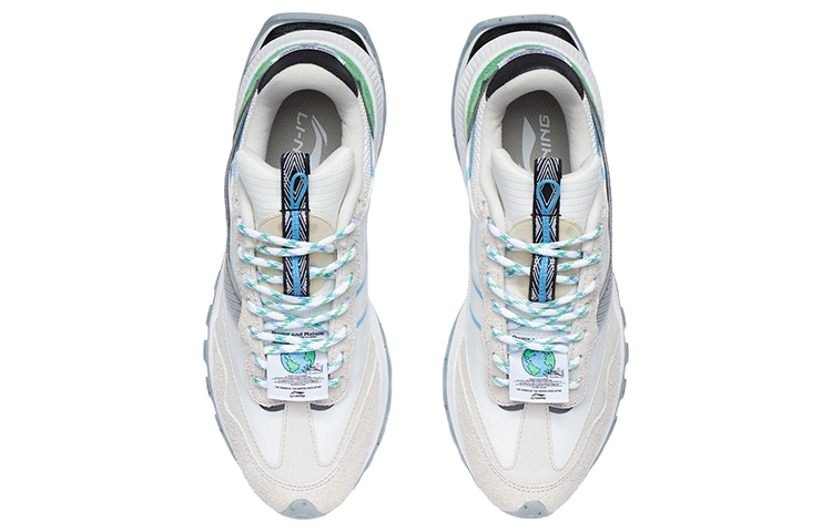 LiNing Cushioned Slip Resistant Abrasion Resistant Low Top Casual Running Shoes Men's White Sand Gray купить в интернет-магазине Yoocart с быстрой доставкой по России.