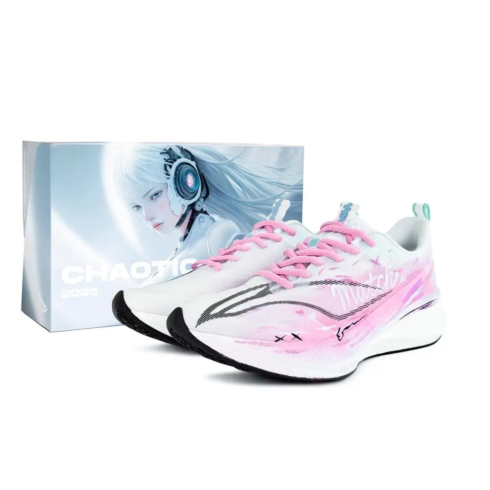 LiNing Red Hare 8PRO Cushioning, Wear Resistant Low top Casual Running Shoes Unisex Pink White