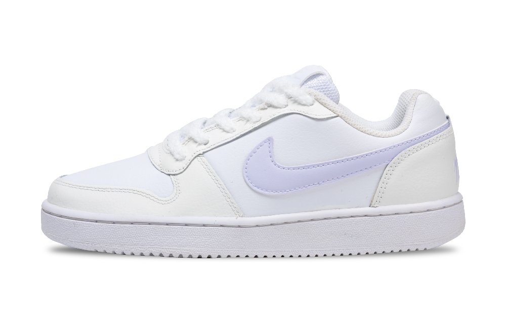 Nike EBERNON Taro Coconut Anti-Slip Wear-Resistant Low-Top Skateboard Shoes Women's White Purple