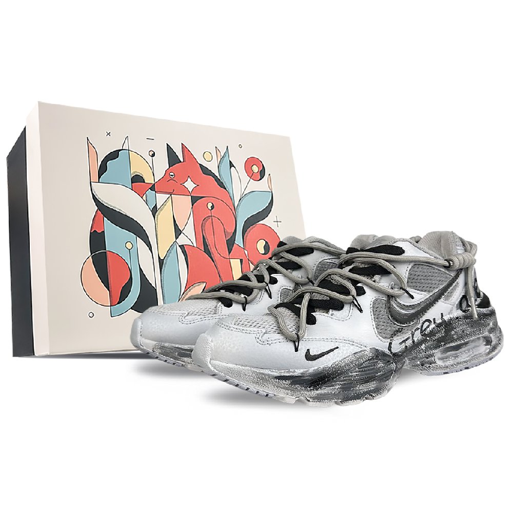 Nike Air Max Fusion Anti-Slip Wear-Resistant Low-Top Running Shoes Women's Gray