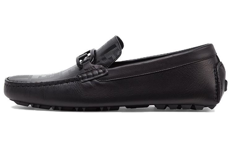 FENDI Logo Detailed Slip-On Loafers