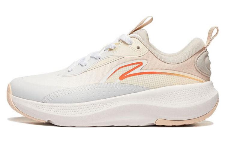 LiNing Soft Go Anti-Slip Wear-Resistant Low-Top Casual Shoes Women's White Apricot Gray