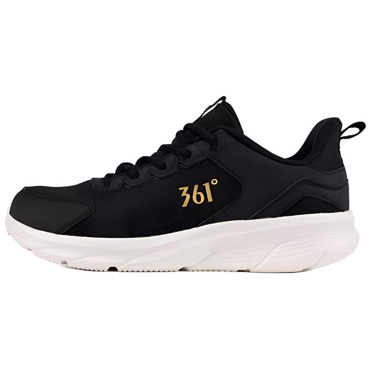 361° Non-slip Wear-resistant Shock Absorption Low-Top Casual Shoes Men's Black