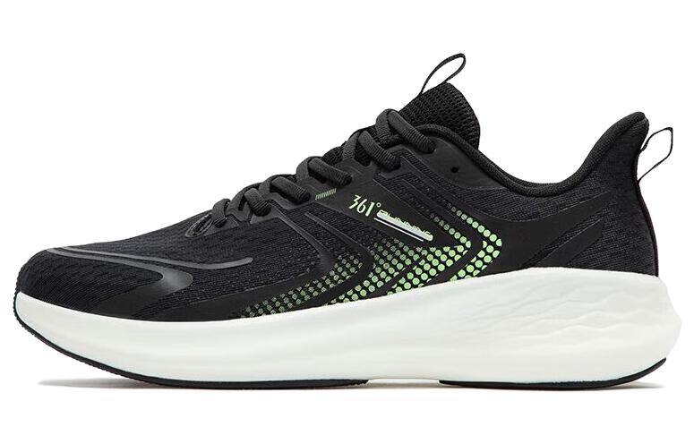 361° QU!KFOAM Cushioning Anti-Slip And Wear-Resistant Low-Top Running Shoes Men's Black Green