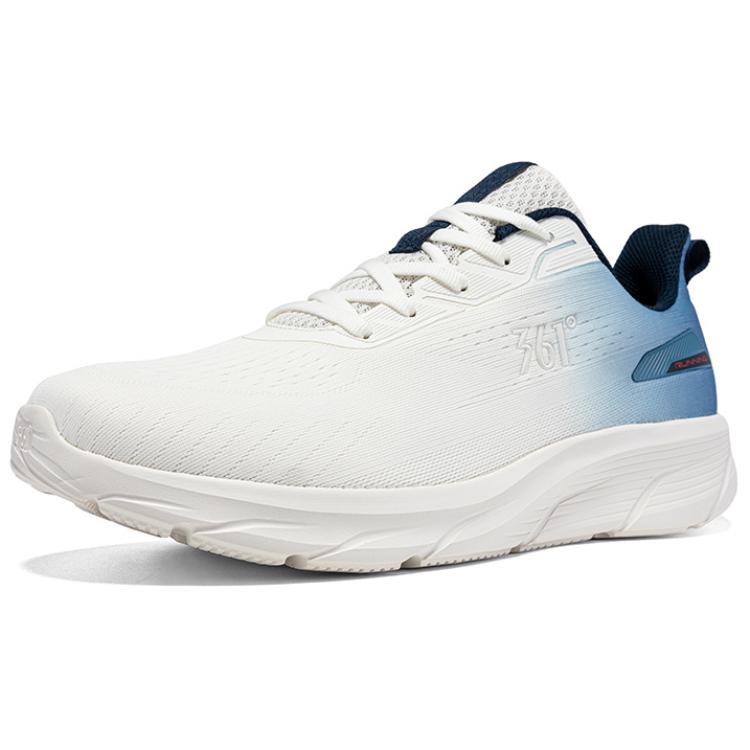 361° Cushioning Wear-Resistant Low-Top Running Shoes Men's White Blue