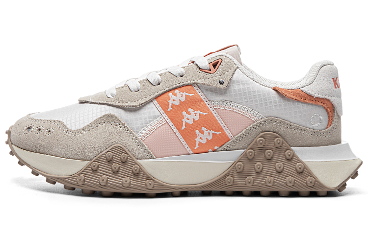 Kappa Anti Slip Wear Resistant Low Top Chunky Sneakers Women's Gray Brown Pink