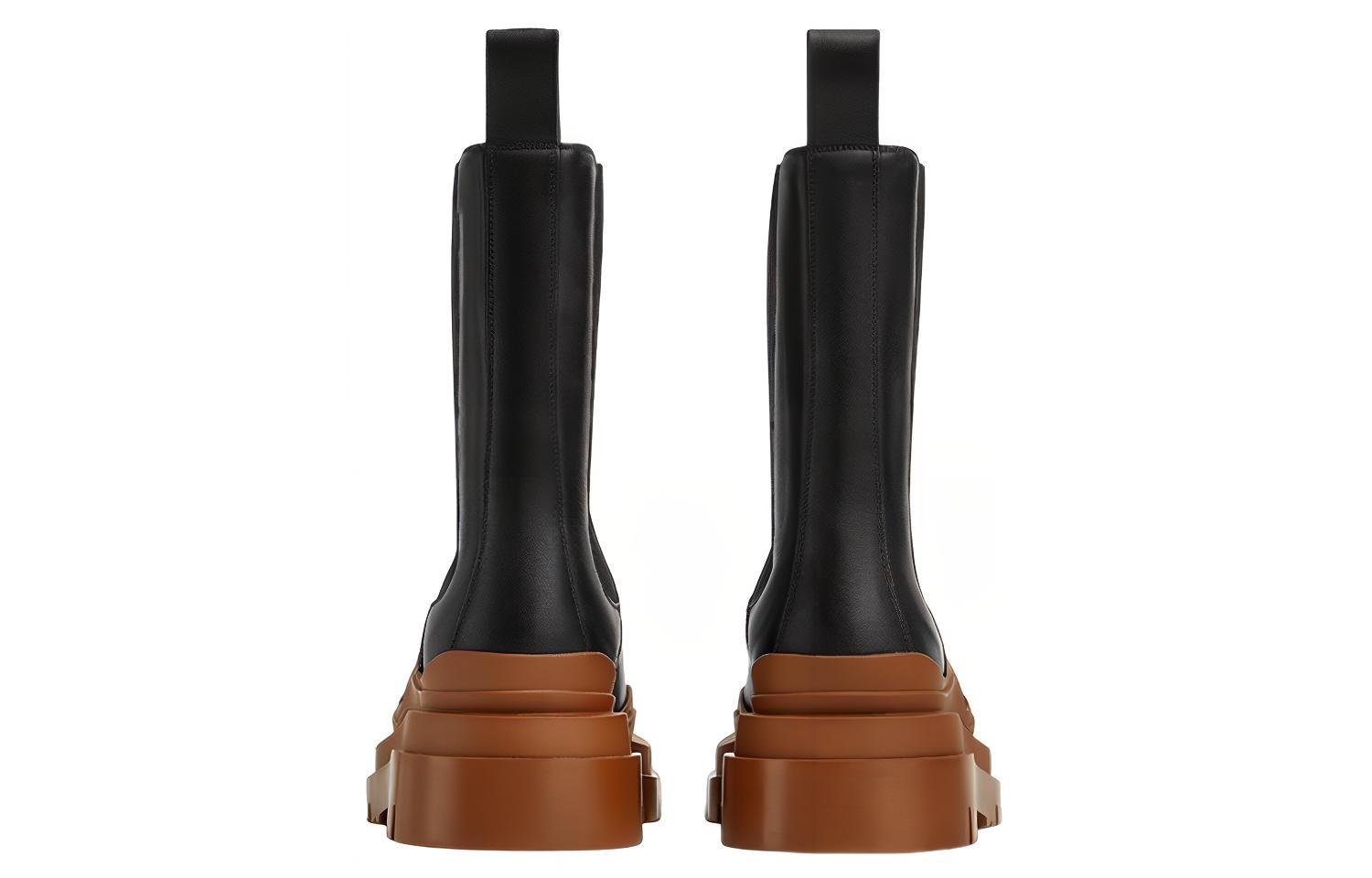 Bottega Veneta Tire Short Chelsea Boots Men's Black