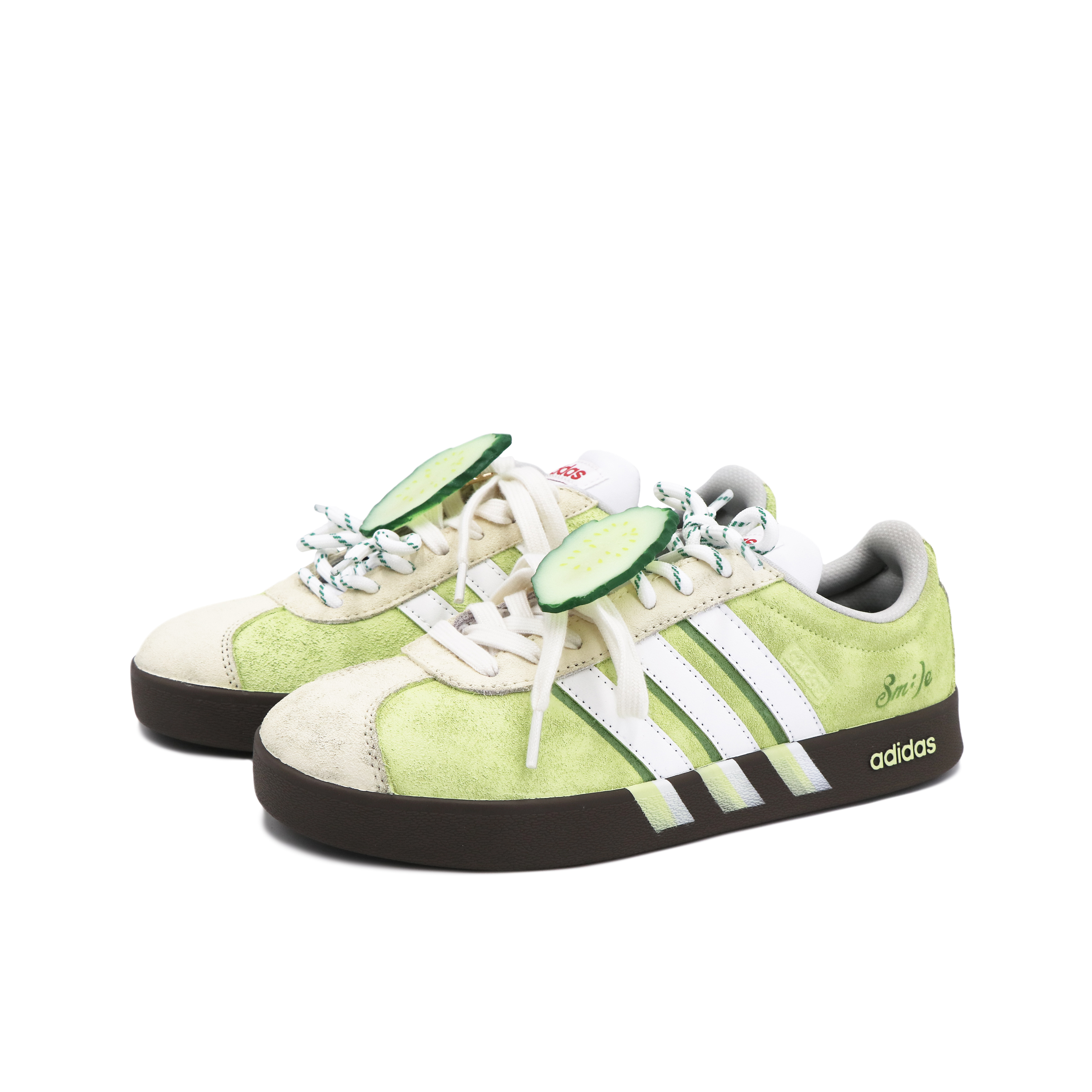 Adidas VL COURT 2.0 Cushioning, Wear Resistant Low top Skateboard Shoes Unisex White Green купить в интернет-магазине Yoocart с быстрой доставкой по России.