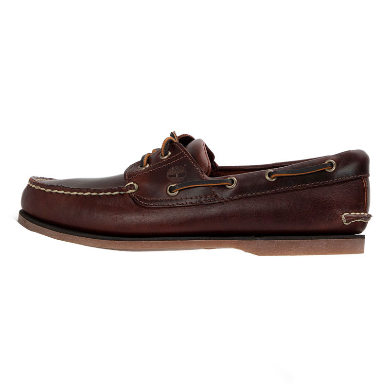 Timberland 3 Eye Lug Handsewn Boat Shoe 'Dark Brown'