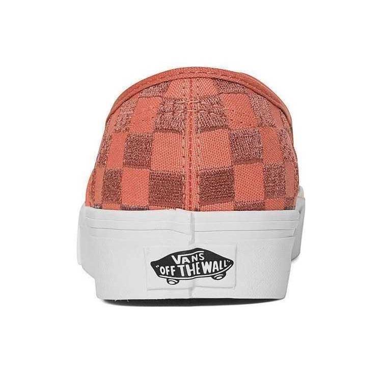 Vans Authentic 'Embroidered Checkerboard Orange' купить в интернет-магазине Yoocart с быстрой доставкой по России.