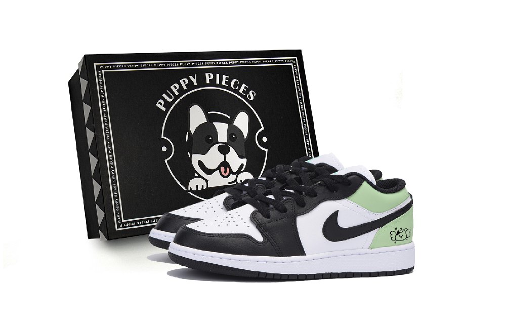 JORDAN Air JORDAN 1 Vintage Basketball Shoes Men Low Top Black Green