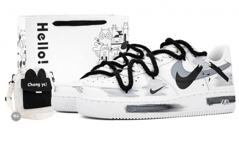 Nike Air Force 1 Slip Resistant, Abrasion Resistant, Lightweight Low Top Skateboard Shoes Women's Concrete Gray