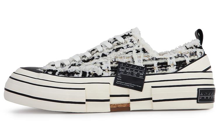 VESSEL G.O.P. Lows 'Mixed Tweed' Anti Slip And Wear Resistant Lightweight Low Top Canvas Shoes Unisex Black White