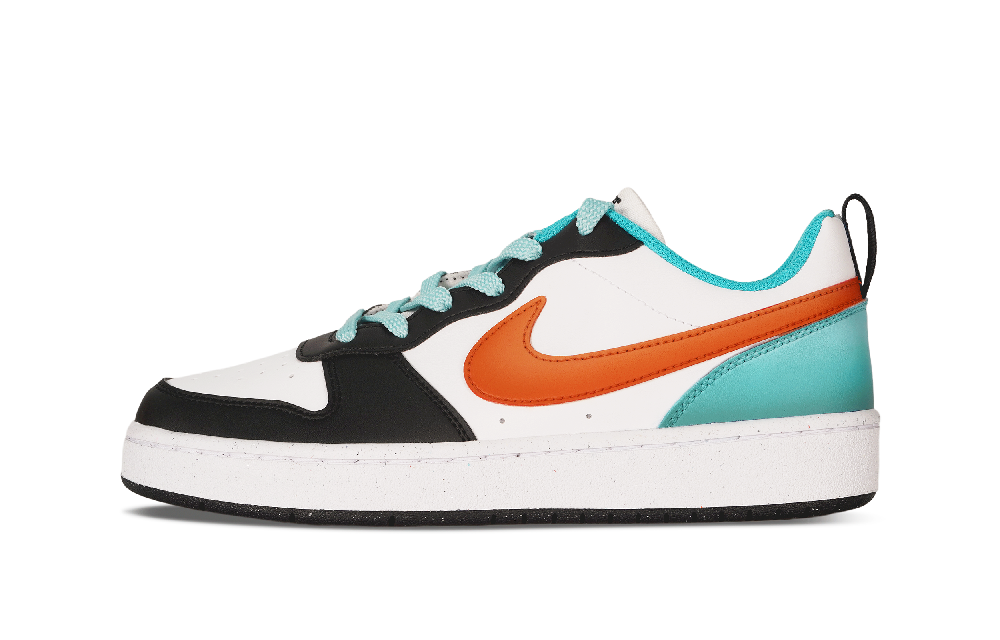 Nike Court Borough Skateboard Shoes Women's Low-Top Green/Orange