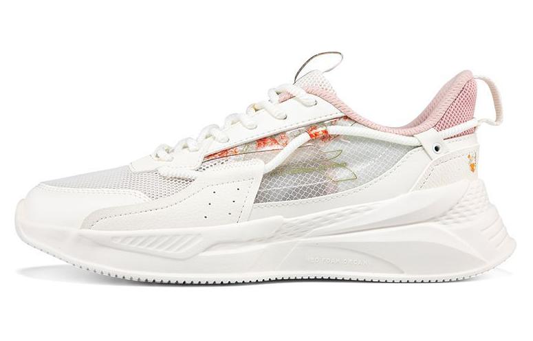 361° Cushioned Anti-Slip And Wear-Resistant Lightweight Low-Top Casual Shoes Women's White Peach Pink